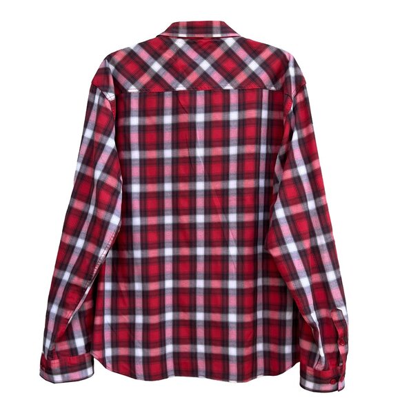 NWOT Men's Panzer Red Plaid Military Shirt, Epaulettes, Pockets - 4X - Vintage - Picture 2 of 2